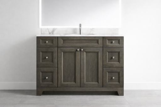 CLASSIC- 60",Single Sink Solid wood Bathroom Vanity (6 COLORS AVAILABLE) With Quartz Countertop - Construction Commodities Supply Inc.