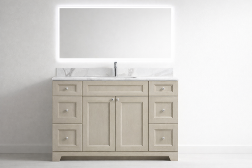 CLASSIC- 60",Single Sink Solid wood Bathroom Vanity (6 COLORS AVAILABLE) With Quartz Countertop - Construction Commodities Supply Inc.