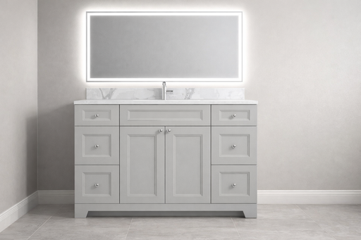 CLASSIC- 60",Single Sink Solid wood Bathroom Vanity (6 COLORS AVAILABLE) With Quartz Countertop - Construction Commodities Supply Inc.