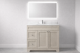 CLASSIC- 36" Solid wood Bathroom Vanity (6 COLORS AVAILABLE) With Quartz Countertop / Left Side Drawers - Construction Commodities Supply Inc.