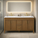 SIERRA - 60" Double sink Antique Walnut , Solid Wood Floor Standing Modern Bathroom Vanity,White Quartz Countertop ( PRE-ORDER NOW, ETA: 2026-04-20 ) - Construction Commodities Supply Inc.
