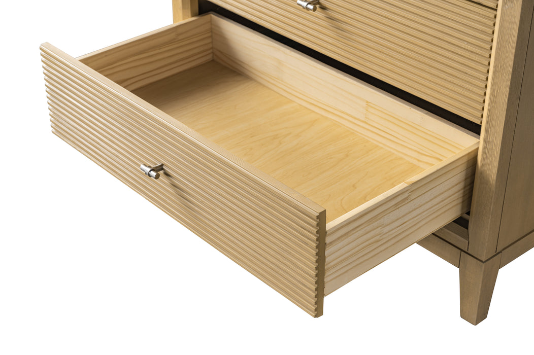 V-ART , 36" x 22" Natural Oak Freestanding Bathroom Vanity with Marble Top