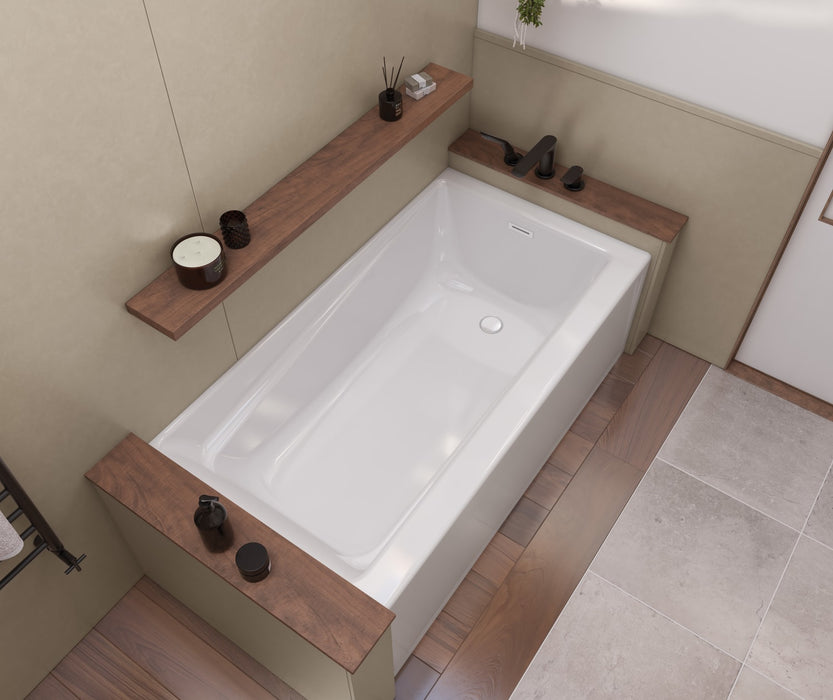 MAAX EXHIBIT 60 in. W x 30 in. D x 19 1/2H, Skirted Bathtub Left Side Drain White ** PICK UP IN STORE ONLY **