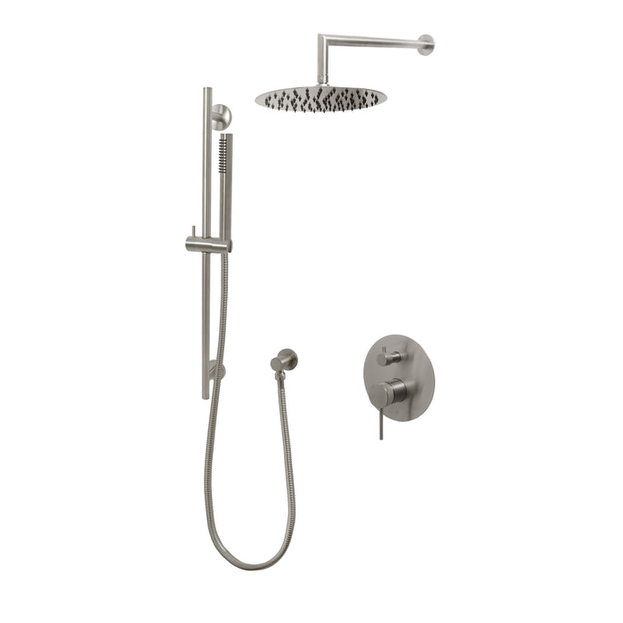 KODAEN-NoHo, Two Way Pressure Balance, Round , BRUSHED NICKEL shower set.