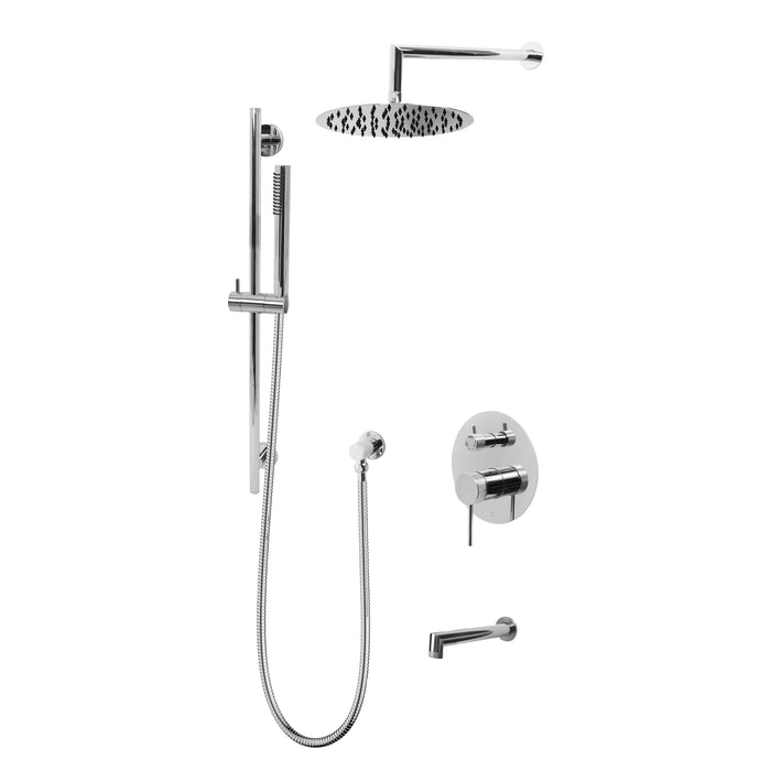 KODAEN-NoHo, Three Way Pressure Balance, Round , CHROME shower set.