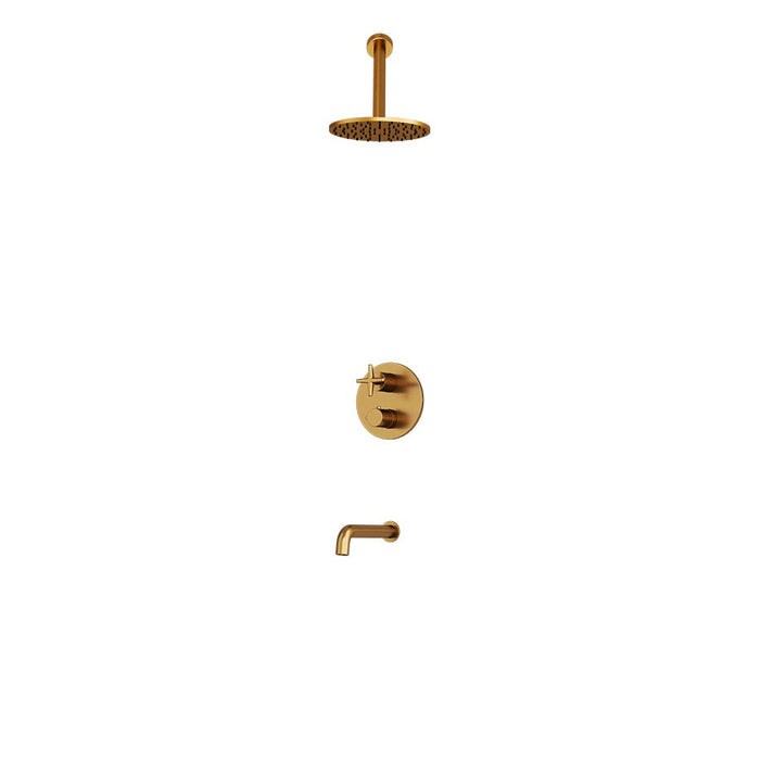 Rubi- Lexa 2 Way, Pressure balanced shower kit ( Ceiling arm - Available in 3 finishes)