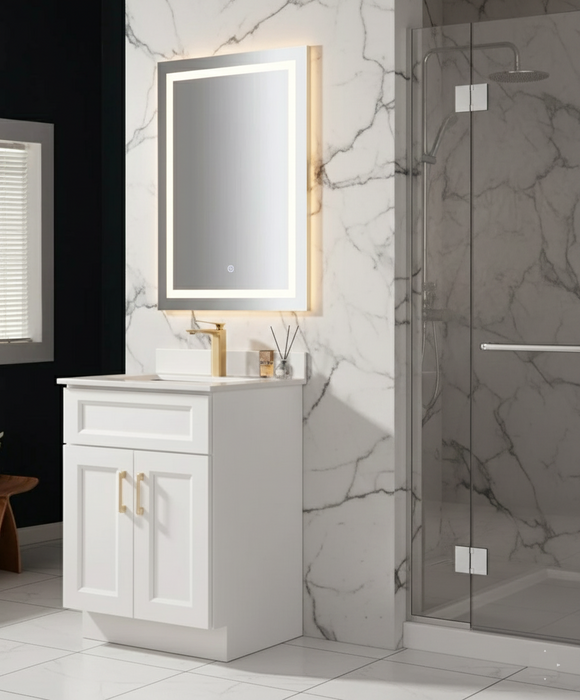 Nova- 30" Bathroom Vanity (3 colors) With Quartz Countertop / 2 DOORS