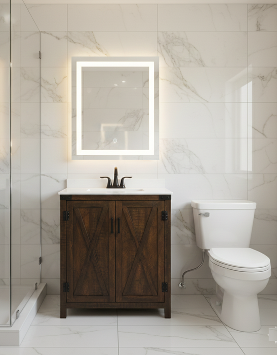 HILCREST - 30" Floor Standing Bathroom Vanity, Quartz Countertop ( 2 colors available)