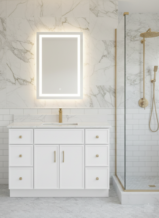 Nova- 48"  Slim shaker (4 colors) Bathroom Vanity With Quartz Countertop