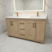 CANADIAN MAPLE - 60" Double Sink , Loft Stain Bathroom Vanity With Quartz Countertop. - Construction Commodities Supply Inc.
