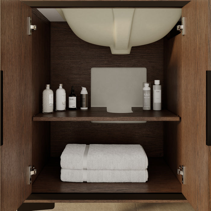 SOREN- 36" Jacobean Bathroom Vanity with Carrera Quartz countertop