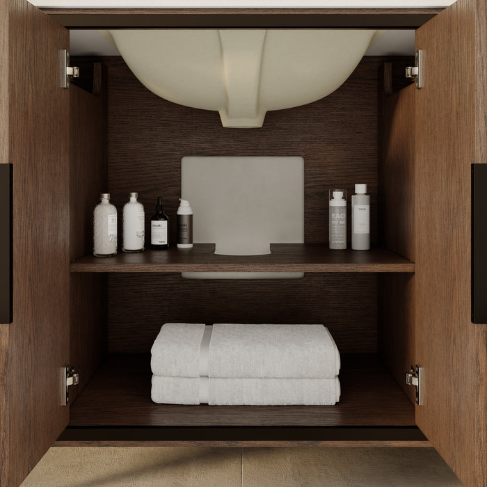 SOREN- 48" Jacobean Bathroom Vanity with Carrera Quartz countertop