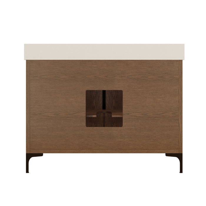 SOREN- 48" Jacobean Bathroom Vanity with Carrera Quartz countertop