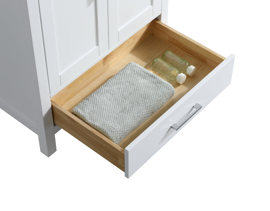 Rose- 24" x 18" White , Solid Wood Floor Standing Modern Bathroom Vanity