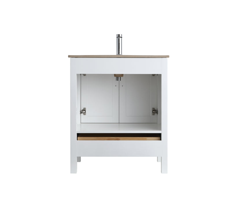 Rose- 24" x 18" White , Solid Wood Floor Standing Modern Bathroom Vanity