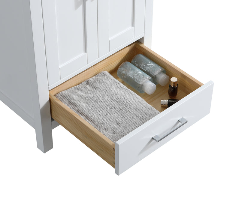 Rose- 30" x 18" White , Solid Wood Floor Standing Modern Bathroom Vanity
