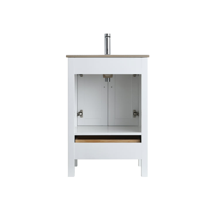 Rose- 30" x 18" White , Solid Wood Floor Standing Modern Bathroom Vanity