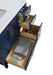 Rose - 42" Navy Blue, Right side drawers, Left side sin,Solid Wood Floor Standing Bathroom Vanity , White Quartz Countertop - Construction Commodities Supply Inc.