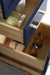 Rose - 42" Navy Blue, Right side drawers, Left side sin,Solid Wood Floor Standing Bathroom Vanity , White Quartz Countertop - Construction Commodities Supply Inc.
