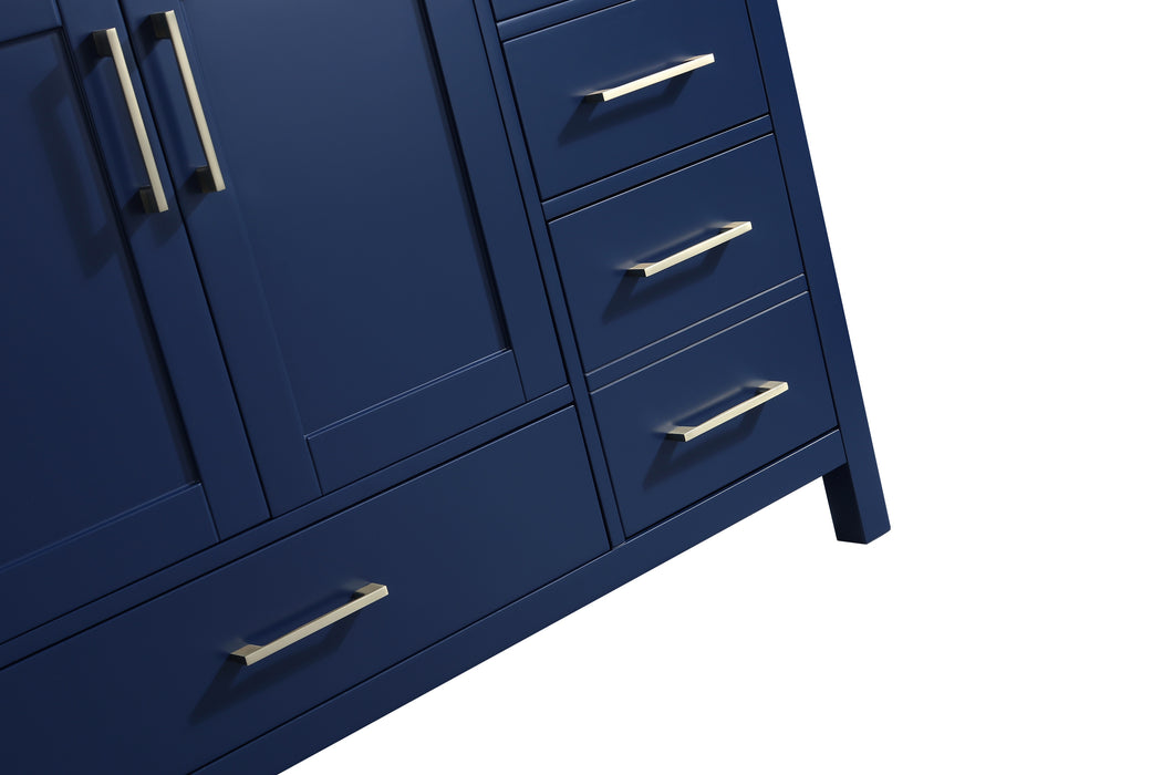 ROSE - 60" SINGLE SINK Navy Blue, Solid Wood Floor Standing Bathroom Vanity , Quartz Countertop