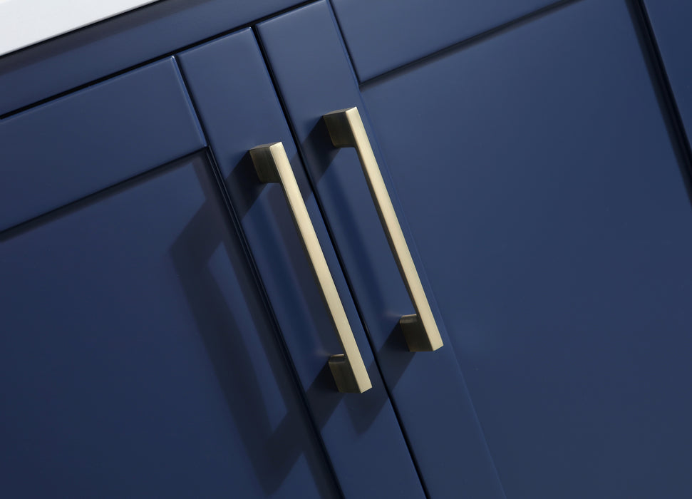 ROSE - 60" SINGLE SINK Navy Blue, Solid Wood Floor Standing Bathroom Vanity , Quartz Countertop