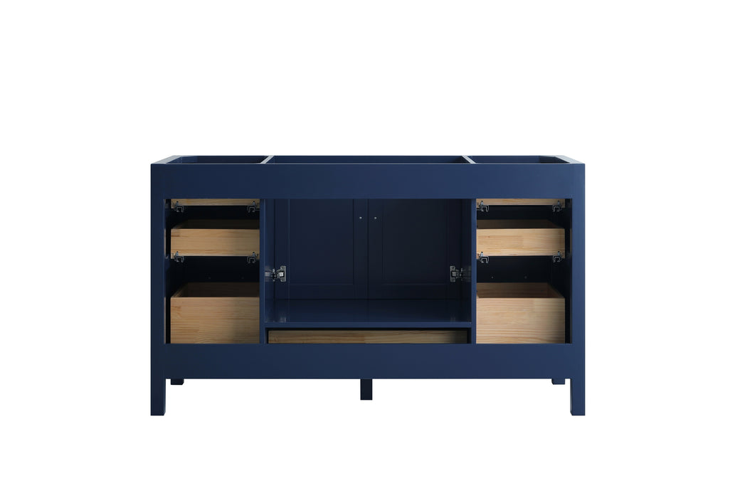 ROSE - 60" SINGLE SINK Navy Blue, Solid Wood Floor Standing Bathroom Vanity , Quartz Countertop
