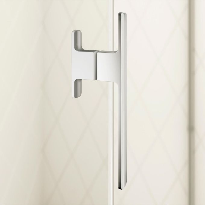 KONCEPT EVO - Chrome Sliding Shower door 60” x 77” with 36" return panel - KP protective film (Left opening)** PICK UP IN STORE ONLY**