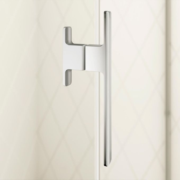 KONCEPT EVO - Chrome Sliding Shower door 60” x 77” with 36" return panel - KP protective film (Right opening)** PICK UP IN STORE ONLY**