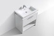 L750 - 30" High Gloss White , Floor Standing Modern Bathroom Vanity - Construction Commodities Supply Inc.