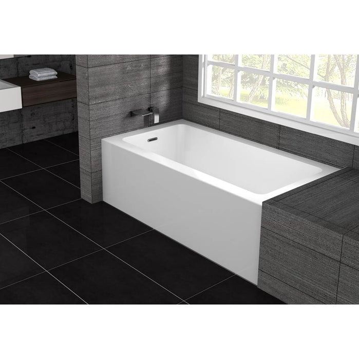 OCEANIA PURE 60" x 30" x 18", Skirted Bathtub Left Side Drain White ** PICK UP IN STORE ONLY **