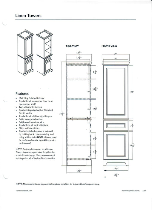 Stonewood Linen Tower - Construction Commodities Supply Inc.