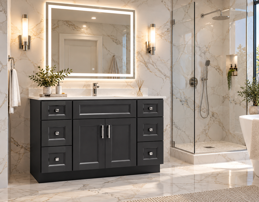 Nova- 60" Single sink Bathroom Vanity (4 colors ) With Quartz Countertop
