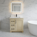 CANADIAN MAPLE - 30"  Left Side Drawers, Natural Stain Floor Standing Bathroom Vanity With Quartz Countertop - Construction Commodities Supply Inc.