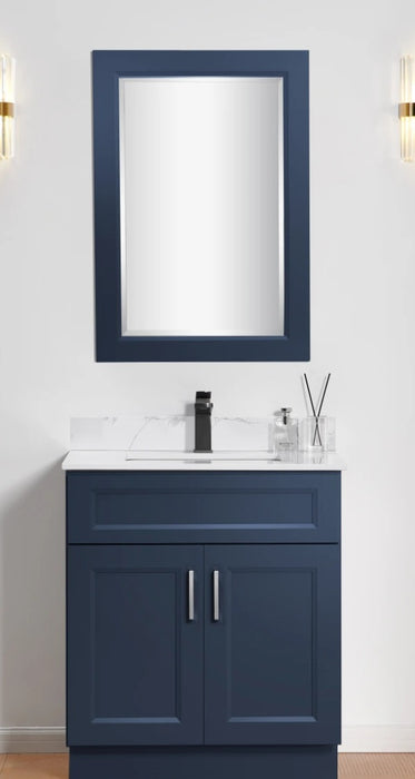 Nova- 30" Bathroom Vanity (3 colors) With Quartz Countertop / 2 DOORS