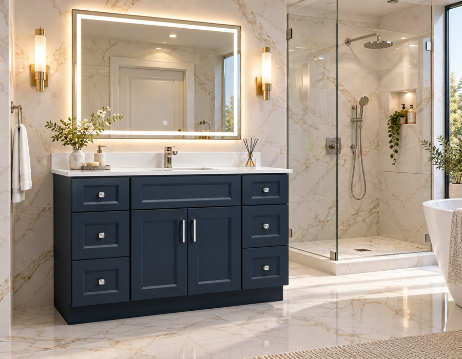 Nova- 60" Single sink Bathroom Vanity (4 colors ) With Quartz Countertop