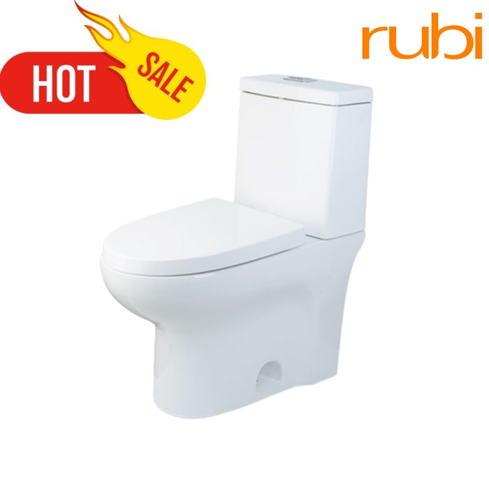 RUBI-RKN219BL , Two Pieces White Dual Flush Toilet. - **SAME DAY PICK UP IN STORE ONLY**