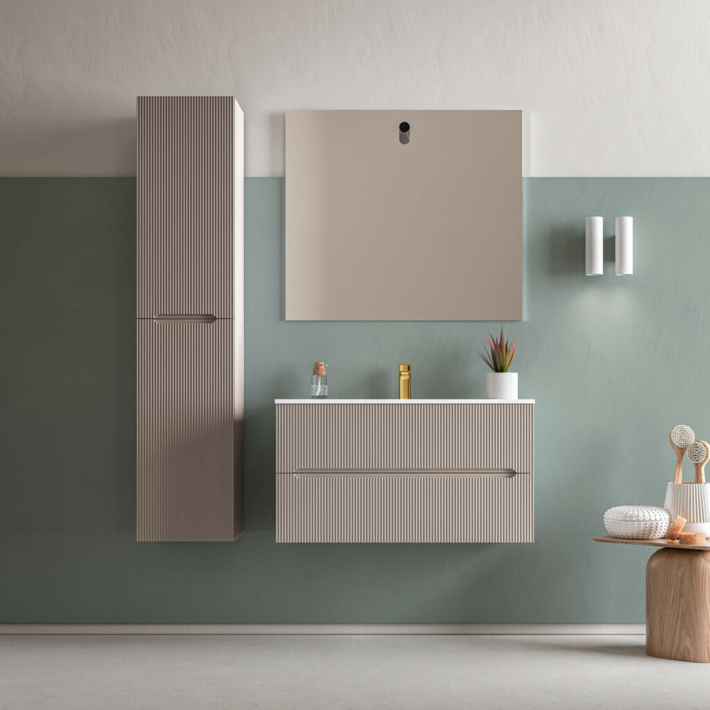 Runway - Warm Grey Matt Wall mount Linen Cabinet — Construction ...