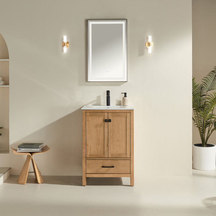 Rose- 24" x 18" Antique Oak , Floor Standing Modern Bathroom Vanity ** PRE ORDER NOW/ ETA:2024-11-29 **