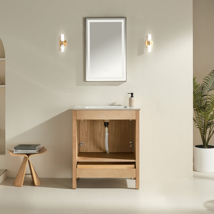 Rose- 30" x 18" Antique Oak , Floor Standing Modern Bathroom Vanity ** PRE ORDER NOW/ ETA:2024-11-29 **