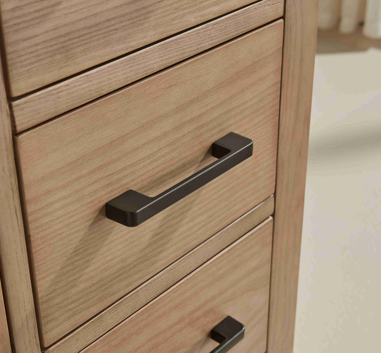 Rose- 42" Antique Oak ,Left Side Sink, Solid Wood Floor Standing Modern Bathroom Vanity, White Quartz Countertop