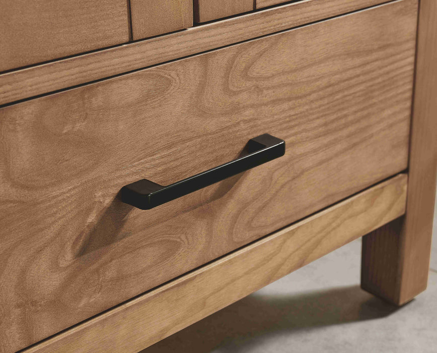 Rose- 42" Antique Oak ,Right Side Sink, Solid Wood Floor Standing Modern Bathroom Vanity, White Quartz Countertop