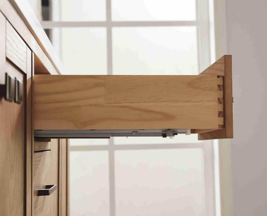 Rose- 60" Antique Oak ,Double Sink, Solid Wood Floor Standing Modern Bathroom Vanity, White Quartz Countertop