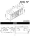 SIENA- 72" Double Sink ,Almond Latte, Solid Wood Bathroom Vanity with marble countertop - Construction Commodities Supply Inc.