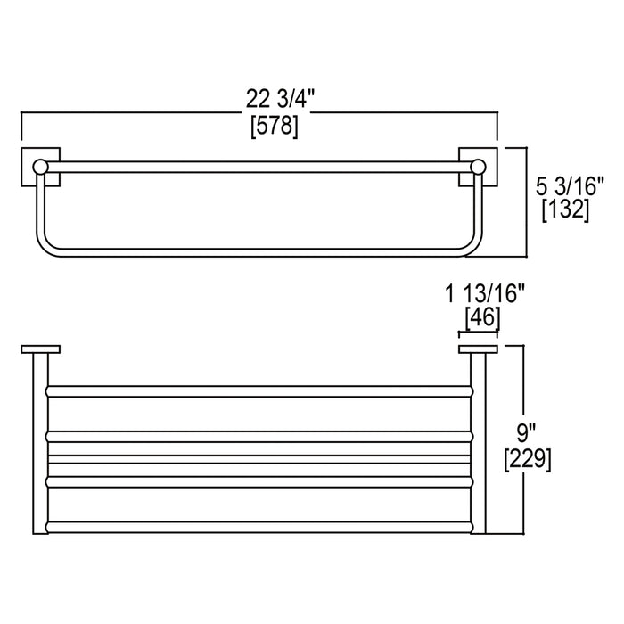 SYDNEY 24" TOWEL RACK-SQUARE ( 3 Colors Available)