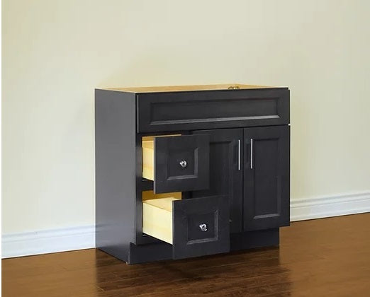 Nova- 42" Bathroom Vanity (3 colors) With Quartz Countertop / Left Side Drawers