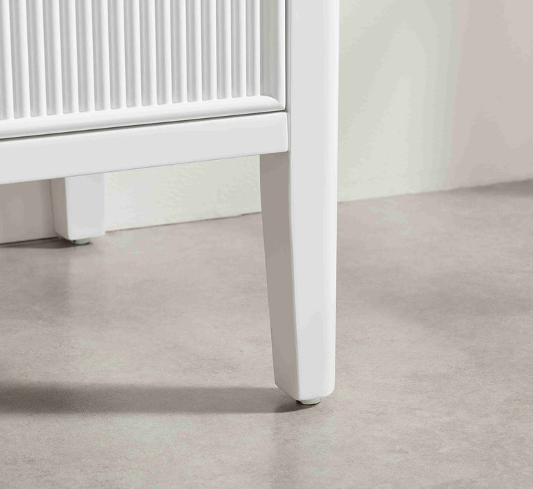 Aster - 36" White , Solid Wood Floor Standing Modern Bathroom Vanity with Quartz Top