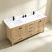 Rose- 72" Antique Oak ,Solid Wood Double Sink Floor Standing Modern Bathroom Vanity, Quartz Countertop  ( PRE-ORDER NOW , ETA: 2026-06-10) - Construction Commodities Supply Inc.
