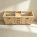 Rose- 72" Antique Oak ,Solid Wood Double Sink Floor Standing Modern Bathroom Vanity, Quartz Countertop  ( PRE-ORDER NOW , ETA: 2026-06-10) - Construction Commodities Supply Inc.
