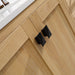 Rose- 42" Antique Oak ,Left Side Sink, Solid Wood Floor Standing Modern Bathroom Vanity, Quartz Countertop. - Construction Commodities Supply Inc.