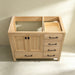 Rose- 42" Antique Oak ,Left Side Sink, Solid Wood Floor Standing Modern Bathroom Vanity, Quartz Countertop. - Construction Commodities Supply Inc.